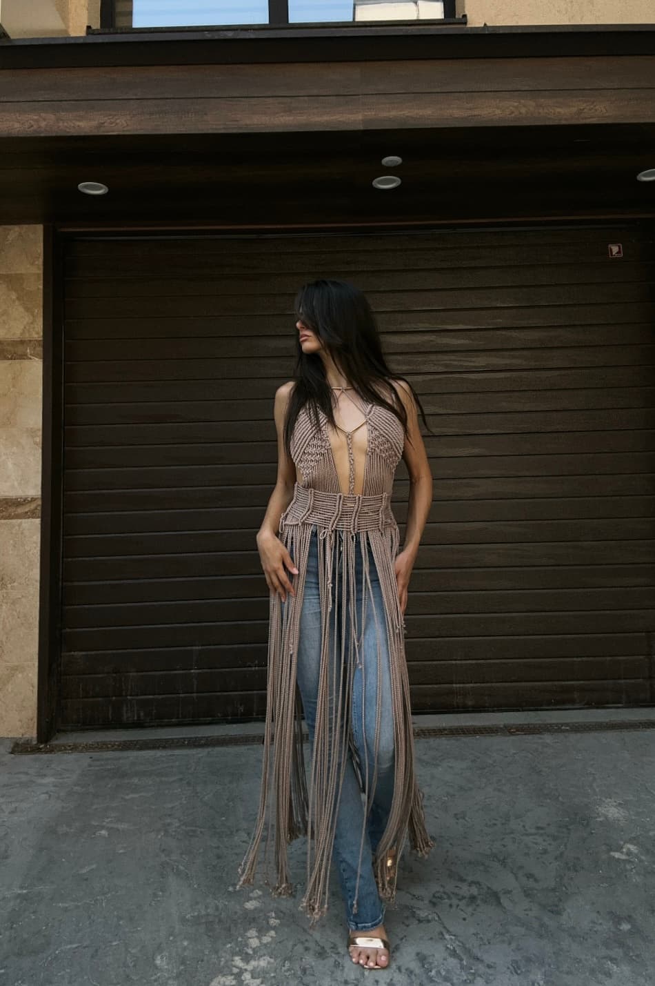 Effortless Long Boho Dress "MALIBU" dress styling view 1 from Beach Collection