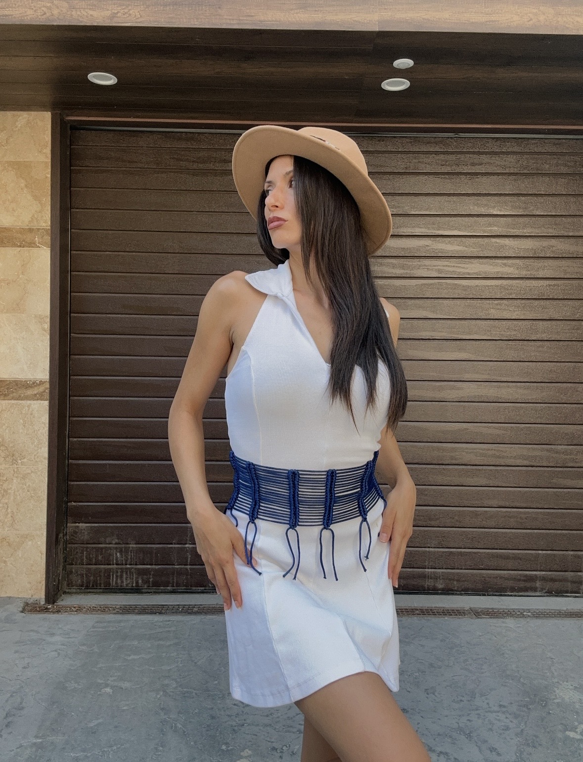 Women's  Wide Corset Waist Belt "SANTORINI" handmade corset belt from Casual Collection